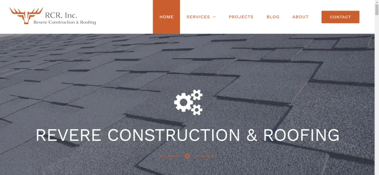 Screenshot Revere Construction & Roofing