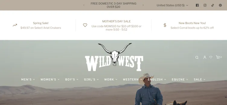 Screenshot Wild West Boot Store