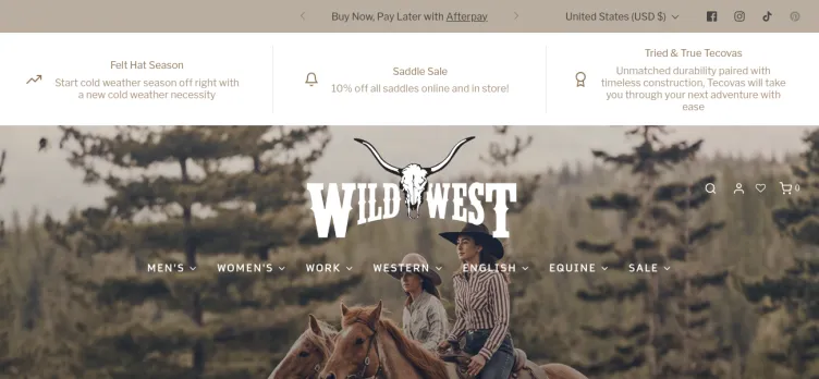 Screenshot Wild West Boot Store