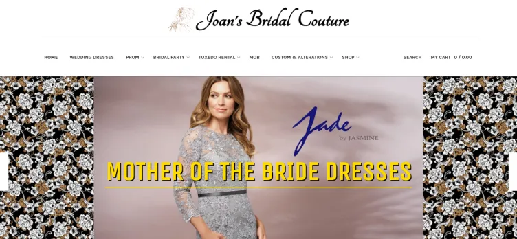 Screenshot Joan's Bridal Couture