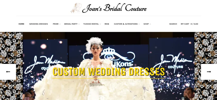 Screenshot Joan's Bridal Couture