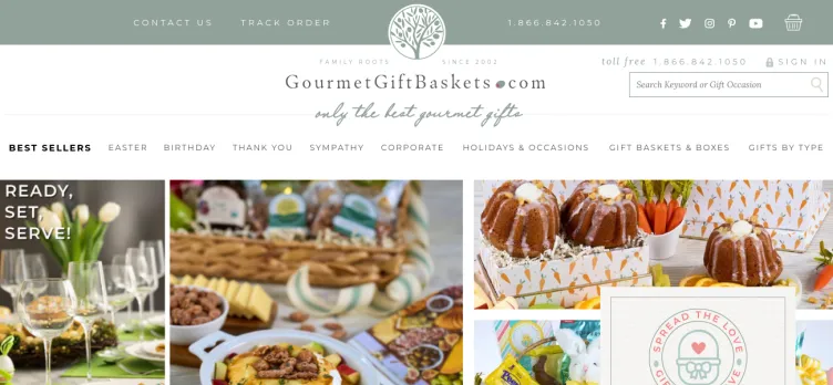 Screenshot GourmetGiftBaskets