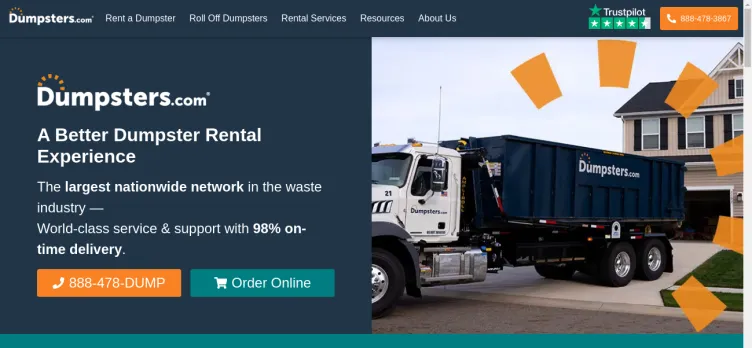 Screenshot Dumpsters.com