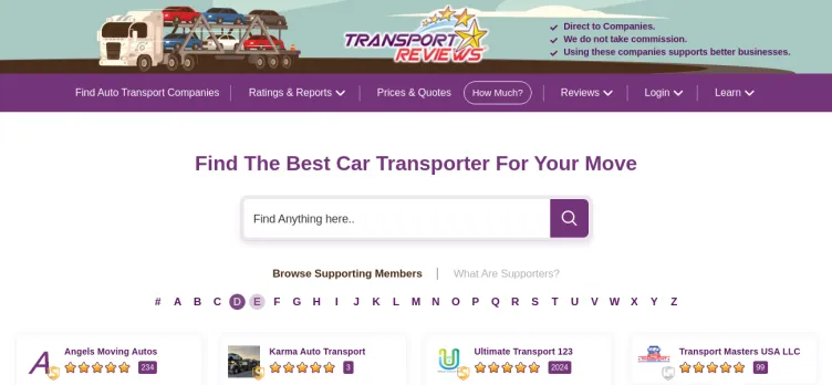 Screenshot TransportReviews