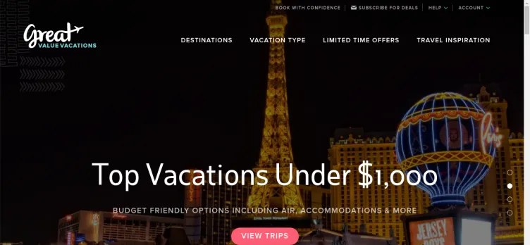Screenshot Great Value Vacations