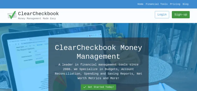 Screenshot ClearCheckBook