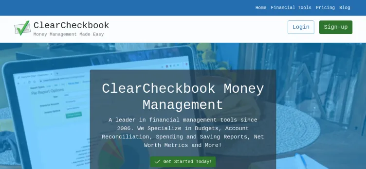 Screenshot ClearCheckBook