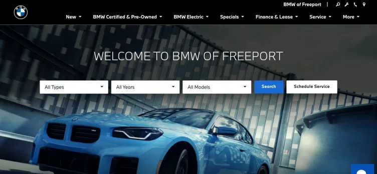 Screenshot BMW and Mini of Freeport