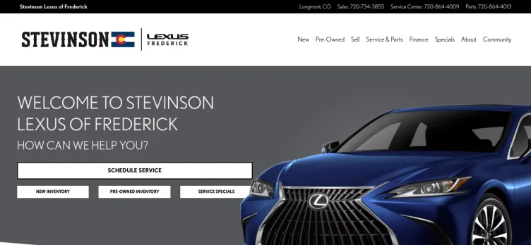 Screenshot Stevinson Lexus of Frederick