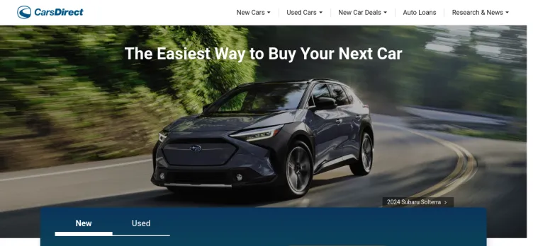 Screenshot CarsDirect