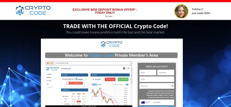 Screenshot Crypto Code