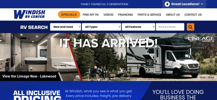 Screenshot Windish RV Center