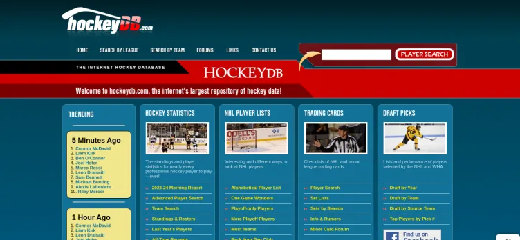 Screenshot Hockeydb