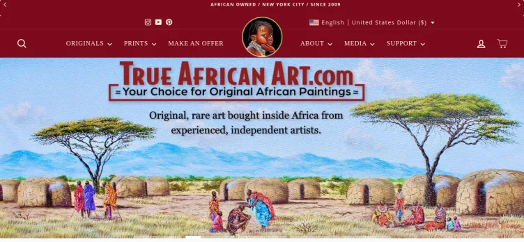 Screenshot True African Art