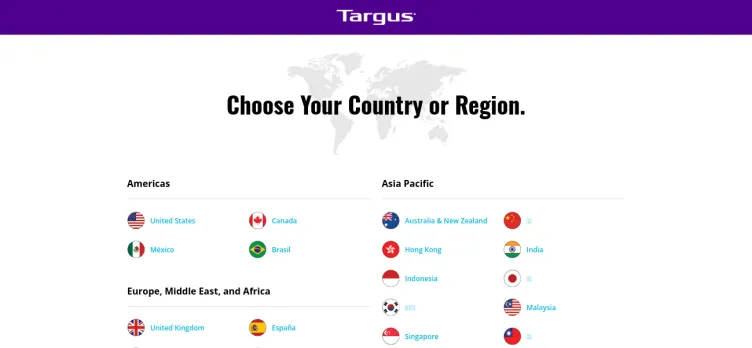 Screenshot Targus International