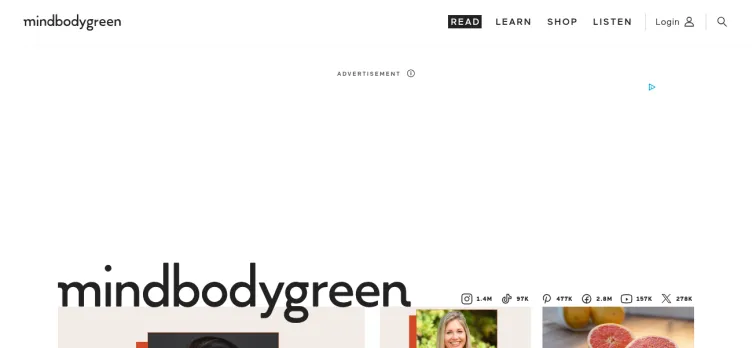 Screenshot MindBodyGreen