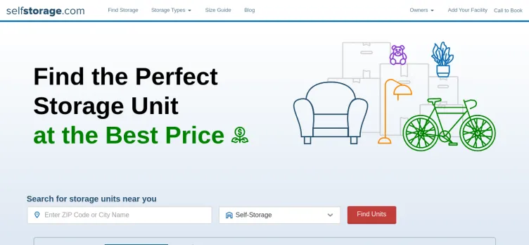 Screenshot SelfStorage.com