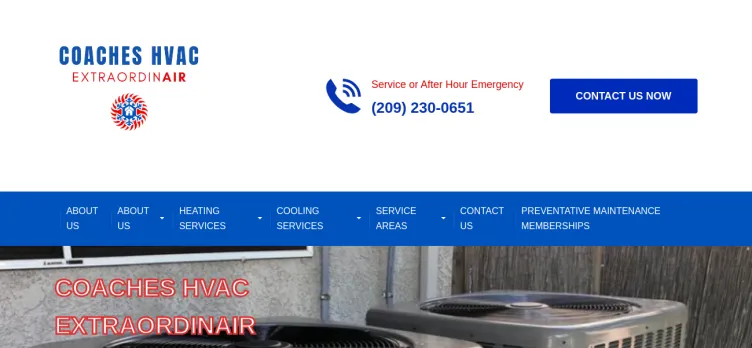 Screenshot Coaches HVAC ExtraordinAIR