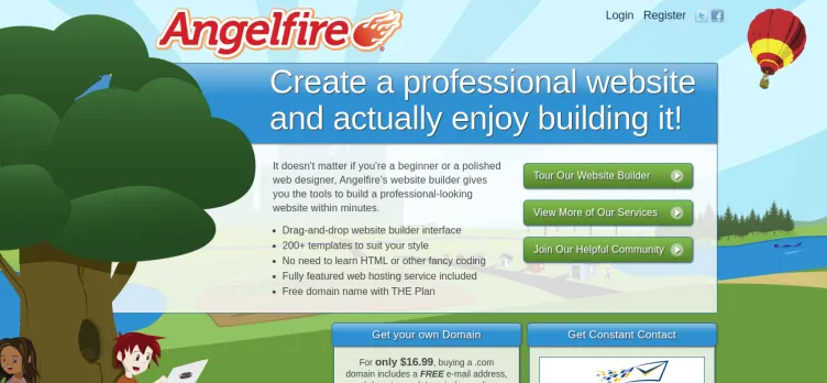 Screenshot Angelfire