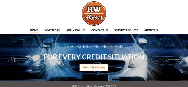 Screenshot R.W. Motors