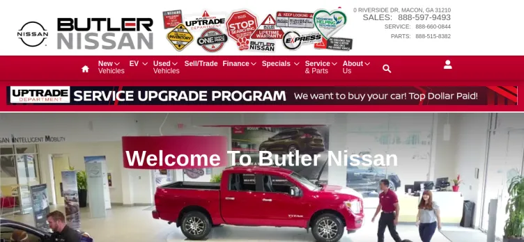 Screenshot Butler Nissan of Macon