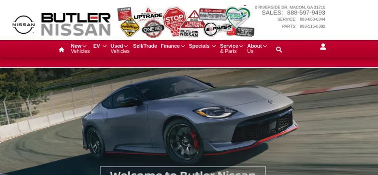 Screenshot Butler Nissan of Macon