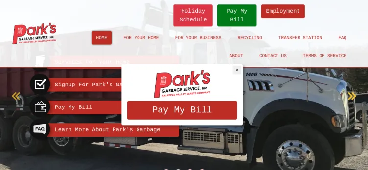 Screenshot Park's Garbage Service
