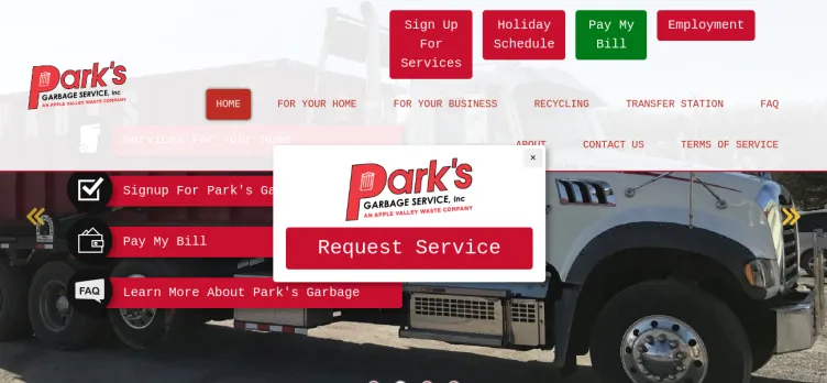 Screenshot Park's Garbage Service