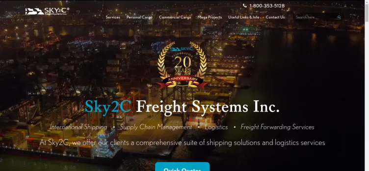 Screenshot Sky2C Freight Systems