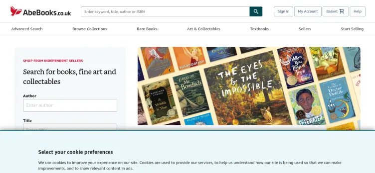 Screenshot AbeBooks.co.uk
