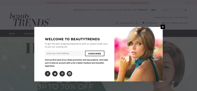 Screenshot BeautyTrends