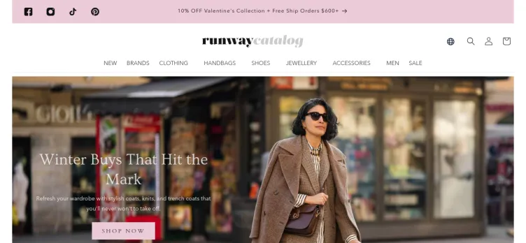 Screenshot Runway Catalog