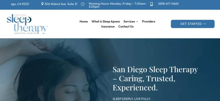 Screenshot San Diego Sleep Therapy