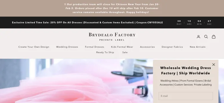 Screenshot Brydealo Factory