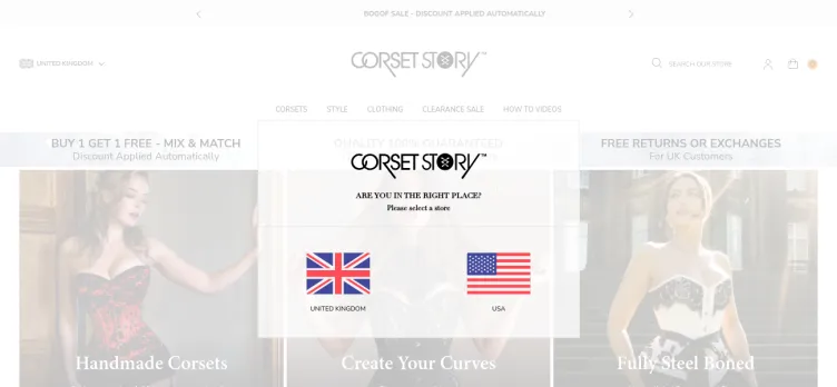 Screenshot corsets-uk
