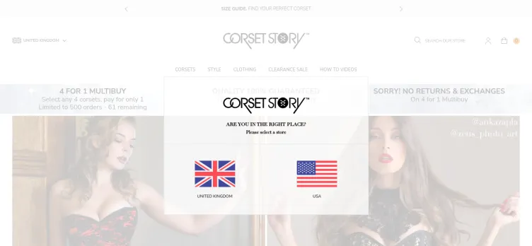 Screenshot corsets-uk