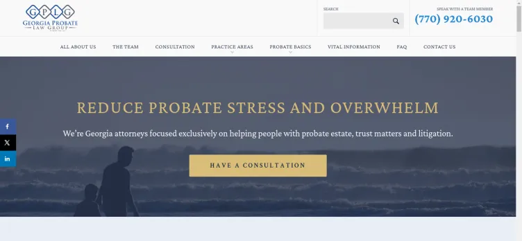 Screenshot Georgia Probate Law Group