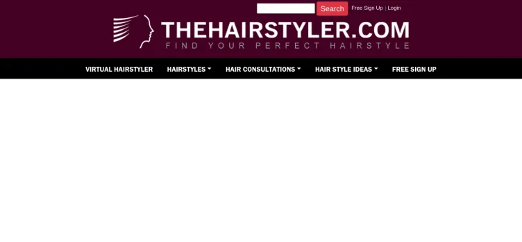 Screenshot Thehairstyler.com