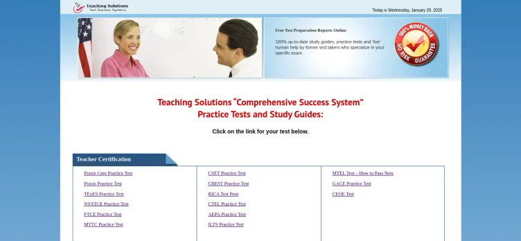 Screenshot TeachingSolutions.org