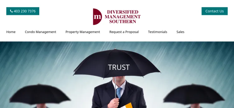 Screenshot Diversified Management Southern