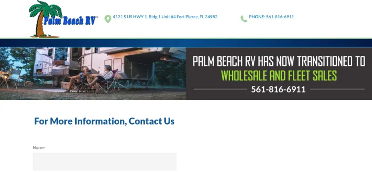 Screenshot Palm Beach RV