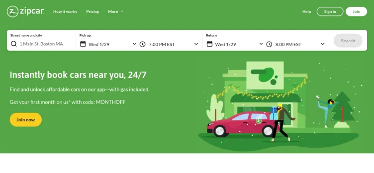 Screenshot Zipcar