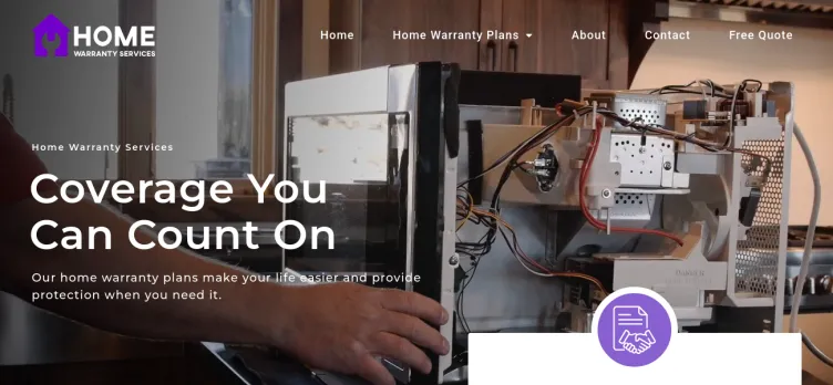 Screenshot Home Warranty Services