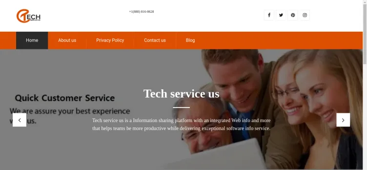 Screenshot Tech Service US