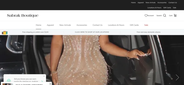 Screenshot Sabrak Boutique