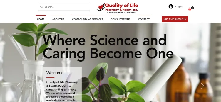 Screenshot Quality of Life Pharmacy