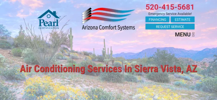 Screenshot Arizona Comfort Systems Heating and Cooling