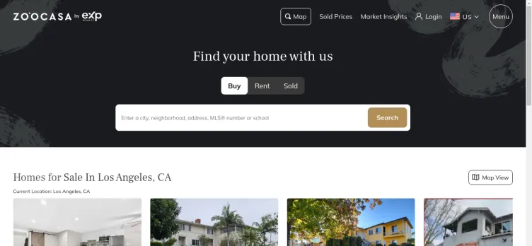 Screenshot Zoocasa Realty