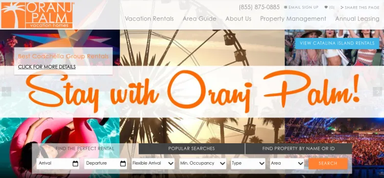 Screenshot Oranj Palm Vacation Homes