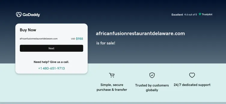 Screenshot African Fusion Restaurant